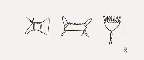 2024 PRINT by JOSIE POOTOOGOOK  Ajaraat (String Games 31)*