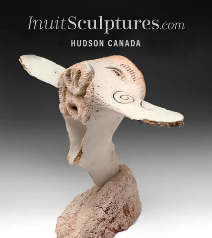 9" Shaman by Master Carver Manansie Akpaliapik *Between Two Worlds*