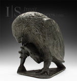 VINTAGE 14" Hawk with Catch  by Joe Kidlapik *Amuse Bouche*