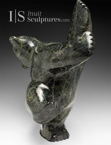 14" SIGNATURE Dancing Bear by Elite Carver Nuna Parr *Corkscrew*