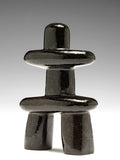 3" Black Inukshuk by Alex Lyta Inuit Sculpture Eskimo Art