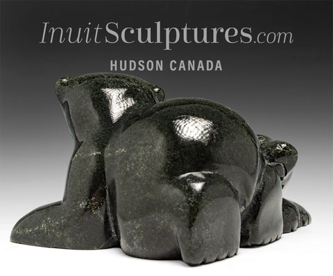 6" Bear Cubs by Markoosie Papigatok *Thunder & Lightening*