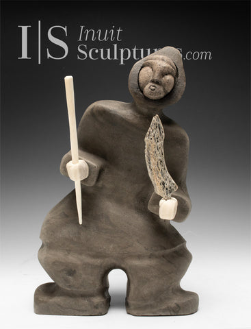 11"  Drum Dancer by Moses Kamookak Gjoa Haven *Ancient Stories*