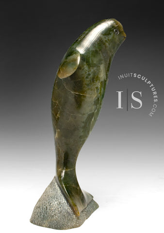 5" Dancing Beluga Whale by Pits Qimirpik *Pluto* EXHIBITION PIECE AUG 14