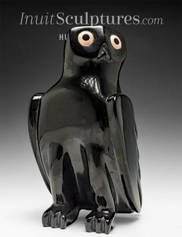 9" SIGNATURE Owl by Sam Qiatsuk *Midnight Hour*