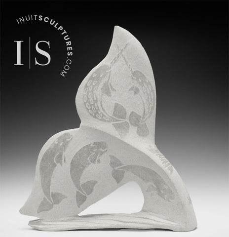 12" SIGNATURE Whale Tail by Esau Kripanik