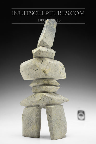 12" Inukshuk by Qavavau Shaa  *The Thinker*