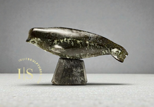 10" Beluga Whale by Louie Uttaq  Gjoa Haven *Guarding the Rear*