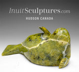 6" Reclining Seal by the late Suati Qimirpik *Tummy Rub* EXHIBITION PIECE AUG 14