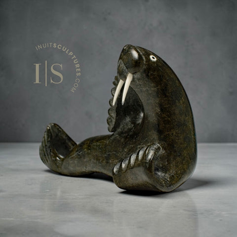 VINTAGE 10” Basking Walrus by Nuveeya Aipellee *Sun Worshiper*