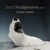 Tête d'ours polaire rare à bouche ouverte de 24 pouces par Paul Malliki *Pearly Whites*