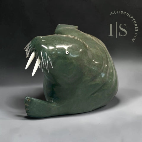 14" SIGNATURE Walrus by  Jimmy Iqaluq “Strike a Pose*