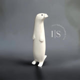 VINTAGE Rare 3" Ivory Standing Otter by M. Tiulana