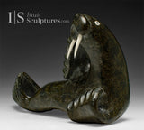 VINTAGE 10” Basking Walrus by Nuveeya Aipellee *Worshipping the Sun*