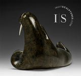 VINTAGE 10” Basking Walrus by Nuveeya Aipellee *Worshipping the Sun*