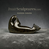 VINTAGE 10” Basking Walrus by Nuveeya Aipellee *Worshipping the Sun*