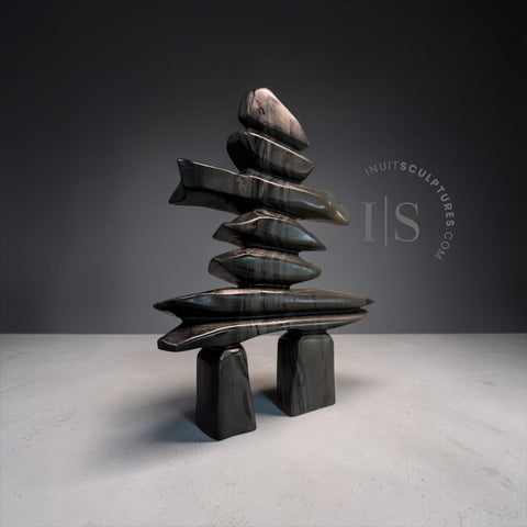 8” Inukshuk by Sam Kavik *Pinnacle of Strength*