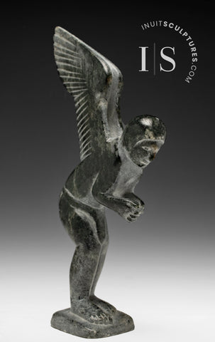 VINTAGE 7" Winged Man by Isa Aqiattusuk Smiler *First Flight*