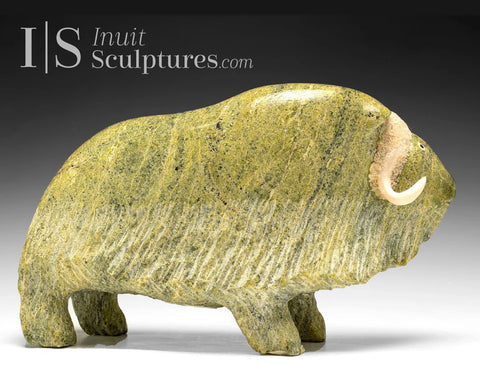 RESERVED** VINTAGE 9" Muskox by Seepee Ipeeli *Goldie*