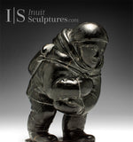 VINTAGE 9" Inuit Boy and Seal by Peter Anjutiqirk *Safe In My Arms*