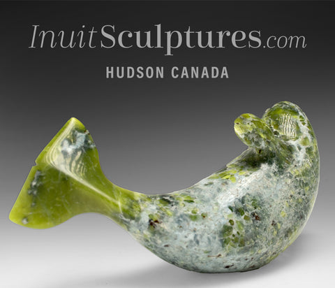 6" Dancing Beluga Whale by Pits Qimirpik *Spider Web* EXHIBITION PIECE AUG 14