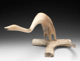 12" Muskox Horn Crane by Buddy Alikamik *Willem*