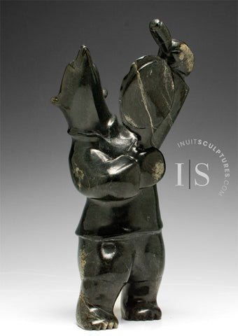 CURATOR'S CHOICE 11" Drum Dancing Bear by Noah Kelly *To The Beat*