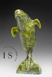 8" Dancing Beluga Whale by Pits Qimirpik *Top of the Morning* EXHIBITION PIECE AUG 14