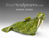 6" Relaxing Walrus by Pits Qimirpik *Great Canadian Smile* EXHIBITION PIECE AUG 14