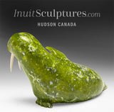 6" Relaxing Walrus by Pits Qimirpik *Great Canadian Smile* EXHIBITION PIECE AUG 14