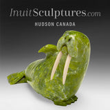 6" Relaxing Walrus by Pits Qimirpik *Great Canadian Smile* EXHIBITION PIECE AUG 14