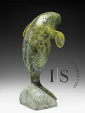 8" Dancing Beluga Whale by Pits Qimirpik *Top of the Morning* EXHIBITION PIECE AUG 14