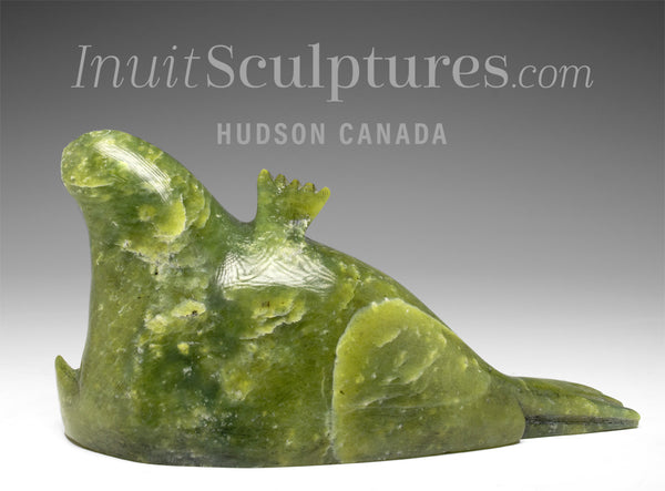 5" Basking Seal by the late Suati Qimirpik *Merlin* EXHIBITION PIECE AUG 14