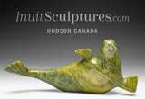 7" Basking Seal by the late Suati Qimirpik *Slippery* EXHIBITION PIECE AUG 14