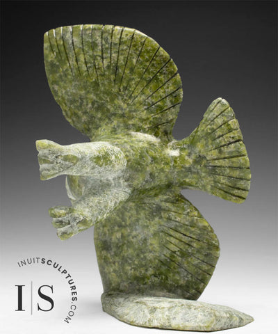 8" Eagle by the late Suati Qimirpik *Where Eagles Dare* EXHIBITION PIECE AUG 14