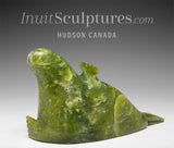 5" Basking Seal by the late Suati Qimirpik *Merlin* EXHIBITION PIECE AUG 14