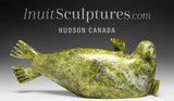 10" Basking Seal by the late Suati Qimirpik *High Five* EXHIBITION PIECE AUG 14