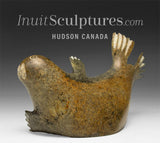 5" Basking Seal by the late Suati Qimirpik *Caramel Kiss* EXHIBITION PIECE AUG 14