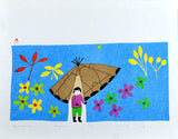 1981 BOY AT HOME ALONE by Lucy Qinnuayuak