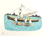 1986 PARNAKTUT (LOADING THE BOAT) by Mary Pudlat
