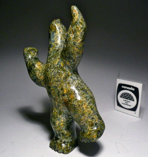 4.75" Dancing Bear by Tony Oqutaq