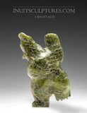 3" Happy Green Dancing Bear by Johnny Papigatook