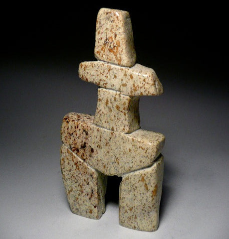 4" Inukshuk by Ooloopie Killiktee