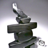 Inukshuk with Eagle by Josie Ohaytook