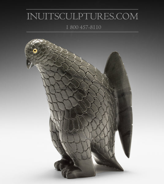 7" Ptarmigan Bird by Master Carver Jimmy Iqaluq