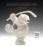 H&R 7" Covid Collection Hockey Player Bear by Jimmy Iqaluq