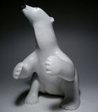 White Sitting Bear by Lew Phillip