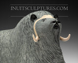 20" Muskox by Elite Carver Lucassie Ikkidluaq *Windswept Warrior*