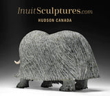 19" SIGNATURE Muskox by Lucassie Ikkidluak *Protector of the Herd*