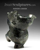 9" SIGNATURE Arched Back Dancing Bear by Elite Carver Nuna Parr *Moss*